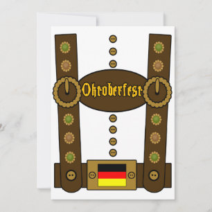 Convite Oktoberfest Lederhosen Funny