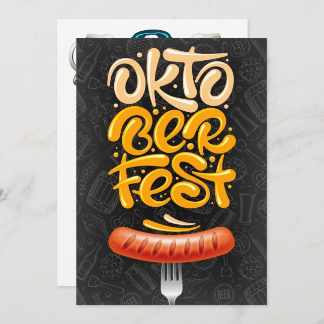 Convite OKTOBERFEST/Octoberfest (Frente/Verso)