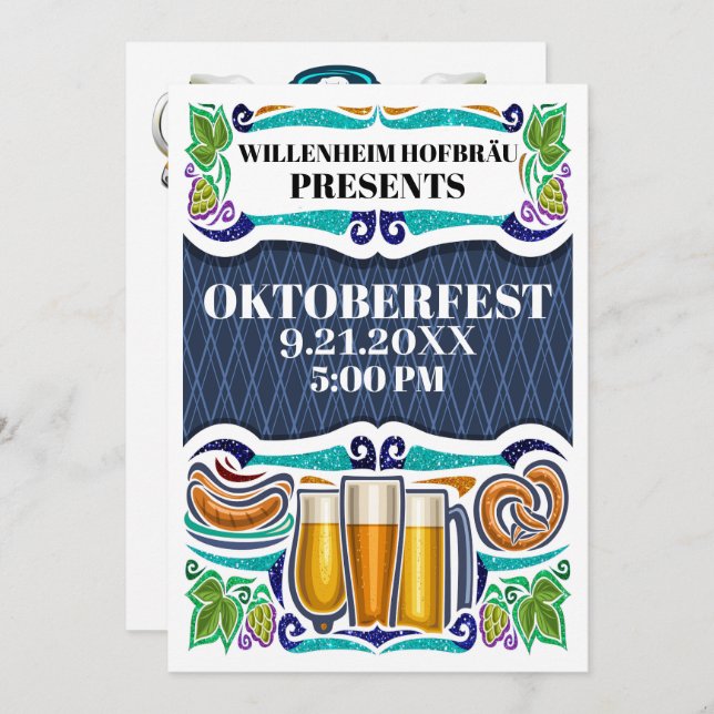 Convite OKTOBERFEST / Octoberfest (Frente/Verso)