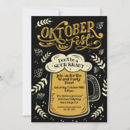 Convite Oktoberfest Sour Kraut Wurst Party Beer Mug