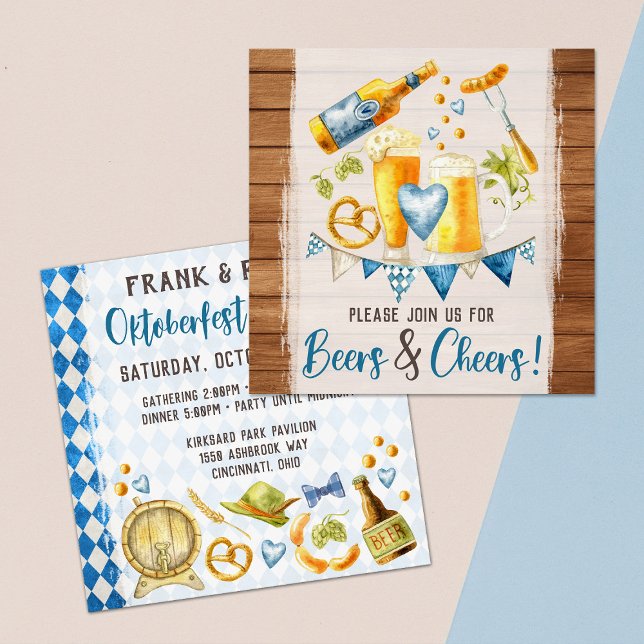 Convite Oktoberfest Wedding Rustic Bavarian Beer Party (Criador carregado)