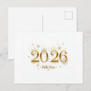 Convite Olá 2026 – Cartão de Festa de Ano Novo Ele