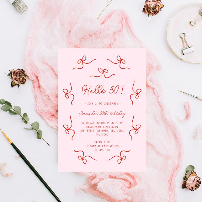 Convite Olá, 30 Arcos Whimsical Desenhados À Mão (Criador carregado)