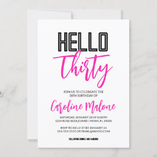 Convite Olá, 30 de aniversário