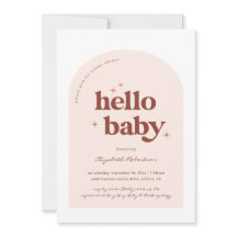 Olá, Baby | Chá de fraldas Retro Rosa e Terracotta