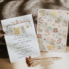 Convite Olá, Baby | Modern Boho Baby Clothes Chá