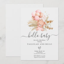 Olá Bebê Boho Urso Chuveiro