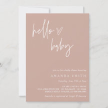 Olá, bebê Minimalista Chá de fraldas Boho