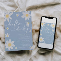 Olá, Chá de fraldas de margarida azul-poeirento