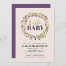 Olá, Chá de fraldas Roxo