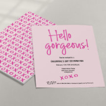 Olá Dia das Galentinas xoxo rosa personalizado