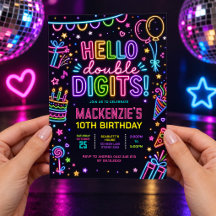 Olá Dígitos Duplos: Neon Glow 10º Aniversário
