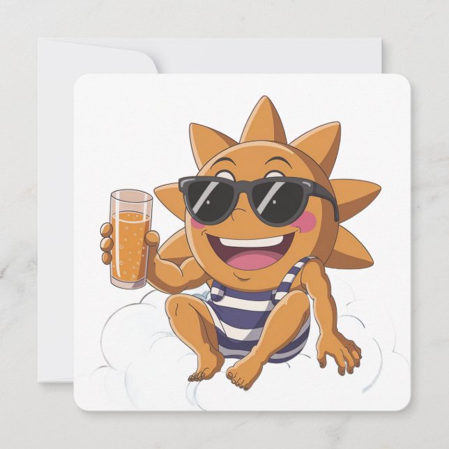 Convite Olá feriado de verão (Frente)