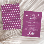 Convite Olá, Linda! Festa de Raparigas XOXO Roxo Magnética<br><div class="desc">Ponha o tom para uma comemoração mágica com o "Olá Bela! Convite de festas das raparigas XOXO Roxo". Este maravilhoso convite apresenta um fundo roxo sonhador com sotaques brilhantes e uma tipografia "XOXO" divertida, perfeita para uma festa glamourosa e divertida. Personalizável com seus detalhes de evento, é ideal para aniversários,...</div>