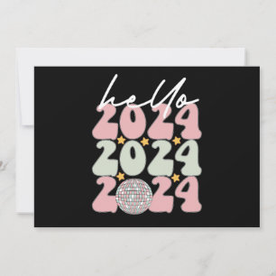 Convite Olá Natal de 2024 para o Feliz ano novo Groovy