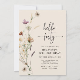 Convite Olá, Quarty Boho Birthday