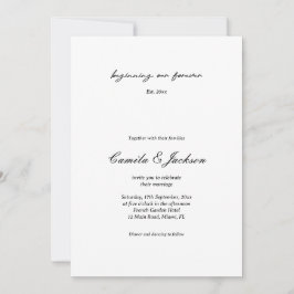 Convite Old Money Black and White Wedding 