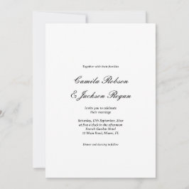 Convite Old Money Black and White Wedding 