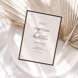 Convite Old Money Espresso Ivory Wedding