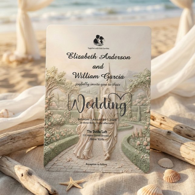 Convite Old World Romantic Fairytale Secret Garden Wedding (Criador carregado)