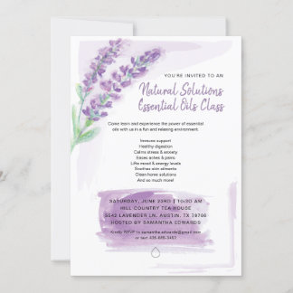 Convite Óleos Essenciais Presente de Lavanda da Terra