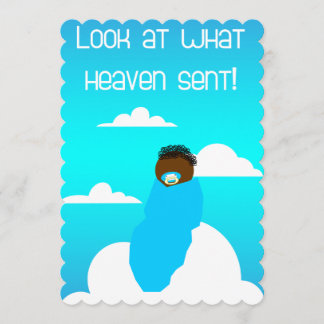 Convite Olha o que o céu mandou!Convites para Bebês