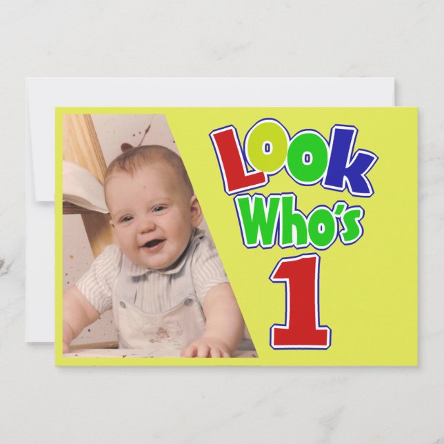 Convite Olha quem é 1/ Aniversário (Frente)