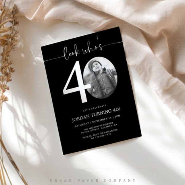 Convite Olha quem tem 40 anos | Convidar aniversário de 40 (Criador carregado)