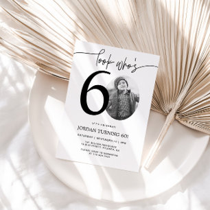 Convite Olha quem tem 60 anos   Foto 60th Birthday Invite