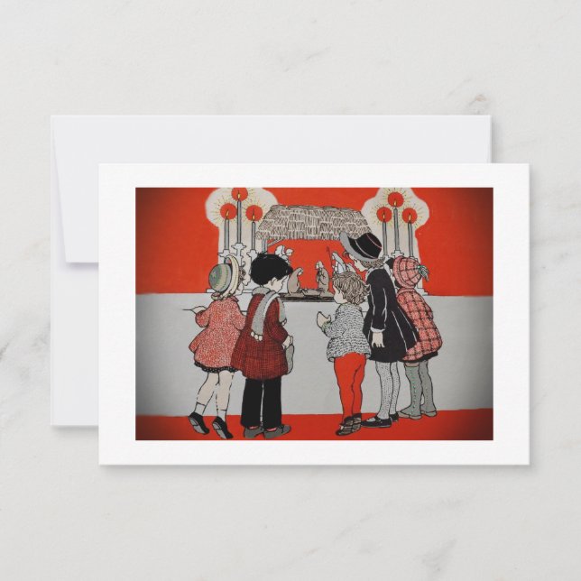 Convite Olhando para a cena de Manger (Frente)