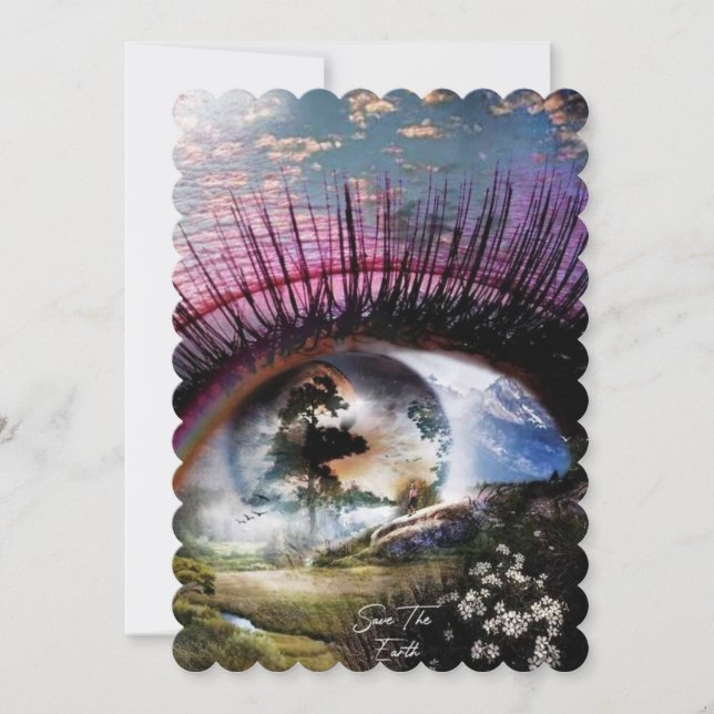 Convite Olhe o mundo com um olho (Frente)