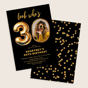 Convite Olhe Quem Faz 30 Anos Baloão de Aniversário de 30
