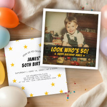 Olhe Quem Faz 50 Aniversário Personalizado Foto Re