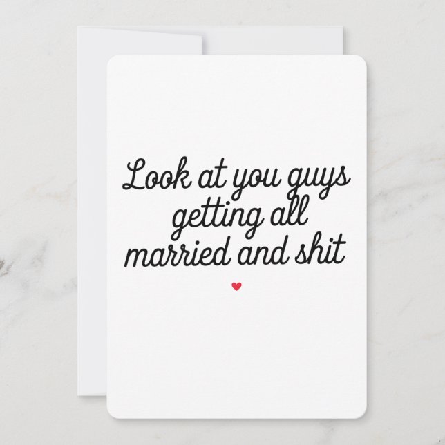 Convite Olhem para vocês se casando e ficando engraçados (Frente)