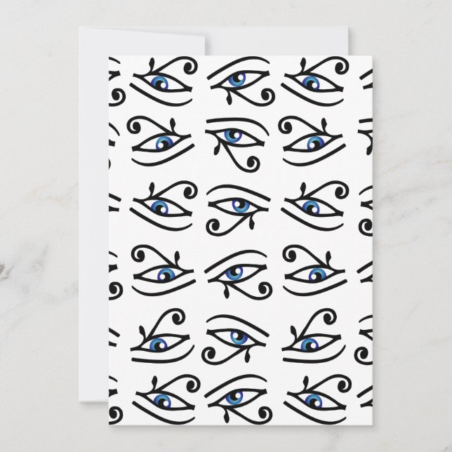 Convite Olho Egípcio de Hódromo ou jato de wadjet (Frente)