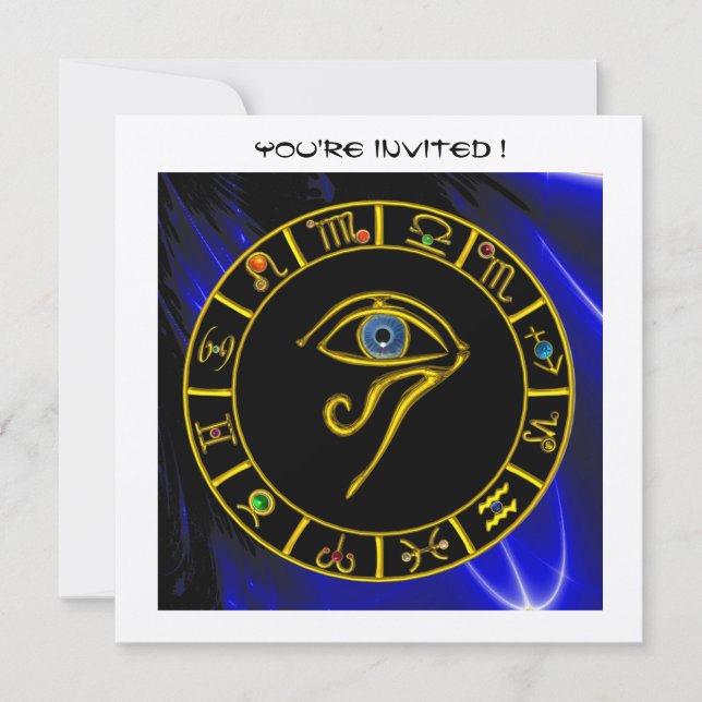 Convite OLHOS DE HORUS ASTRAL / TALISMAN AZUL,Gráfico de A (Frente)