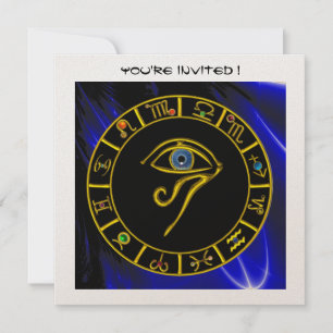 Convite OLHOS DE HORUS ASTRAL / TALISMAN AZUL,Gráfico de A