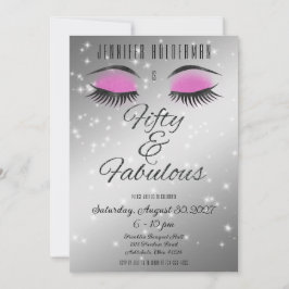 Convite Olhos Glamurosos Preto 50 Fabulosos