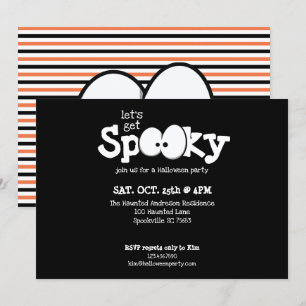 Convite Olhos Loucos Vamos Ficar Assustadores Festa de Hal