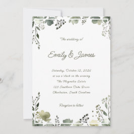 Convite Olive Floral Wedding