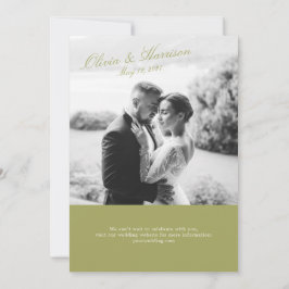 Convite Olive Garden Photo Wedding Invitation