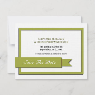 Convite Olive Green Salve a Data