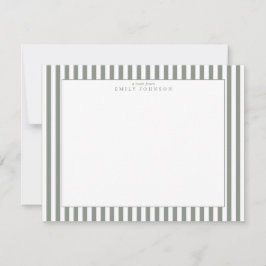 Convite Olive Striped Note Card