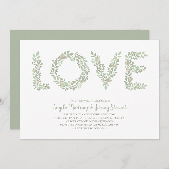 Convite Oliveiras AMAR Coleção Verde (Frente/Verso)