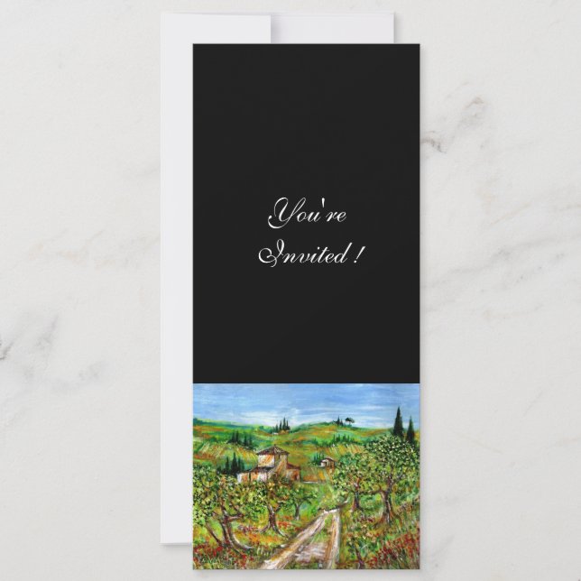 Convite OLIVEIRAS NA TÚSCULA, preto verde (Frente)