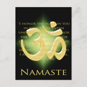Convite Om em Preto e Dourado - Namaste