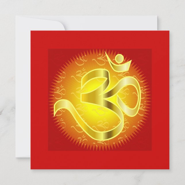 Convite OM nas laranjas & no ouro - Namaste (Frente)