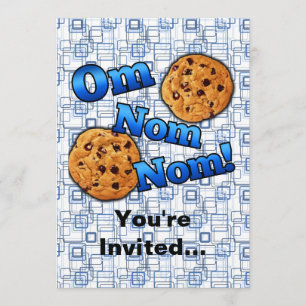 Convite Om Nom Nom, Meme Love Cookies