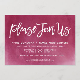 Convite Ombre Por Favor Junte-Se Ao Casamento Da Tipografi