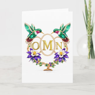 Convite OMN Hummingbird Any Letters Custom Folded Wedding
